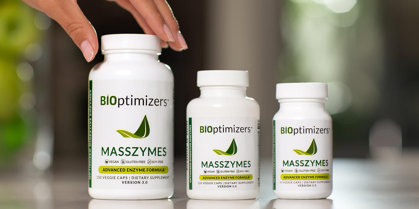 BiOptimizers MassZymes Complete Digestive Enzymes 250 Capsules