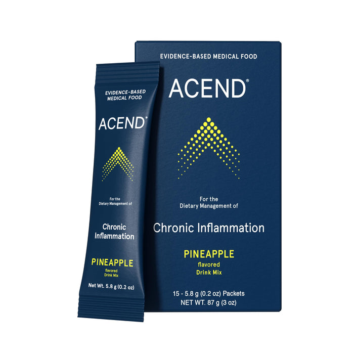 ACEND Medical Food Drink Mix Packets - Inflammation Support Supplement Pineapple Flavor - 5.8g Packets (15 Doses)