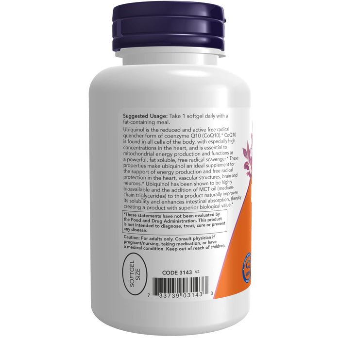 NOW Foods Ubiquinol 100 mg 120 Softgels
