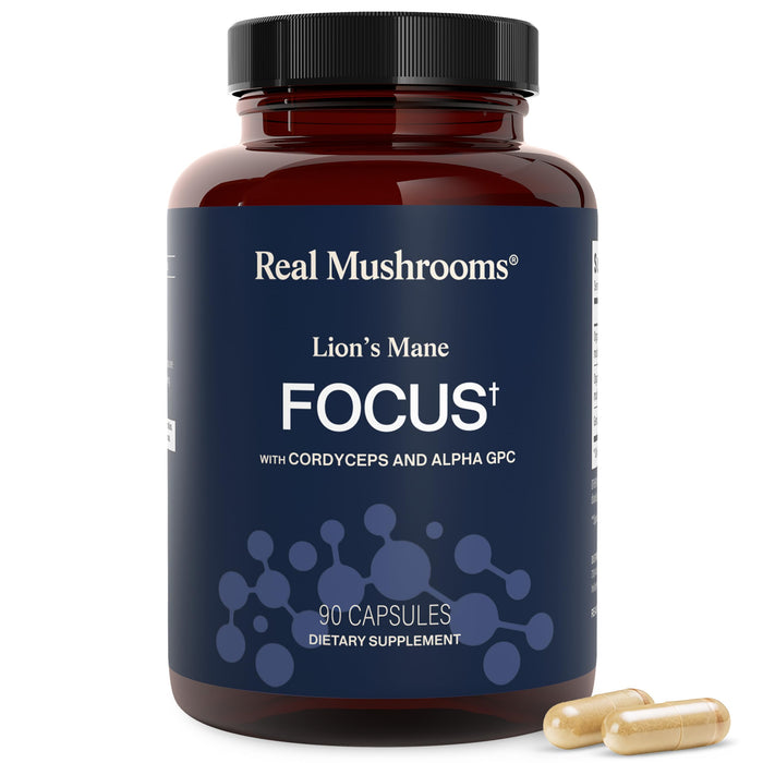 Real Mushrooms Lion’s Mane Focus Capsules - 90 Count