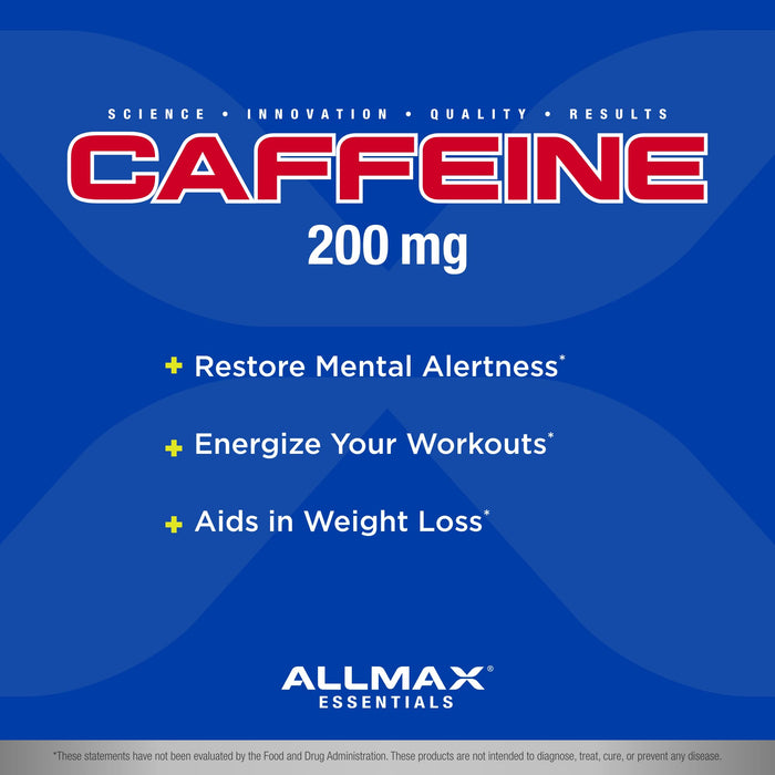 ALLMAX Nutrition Caffeine Pills 200 mg - 100 Tablets