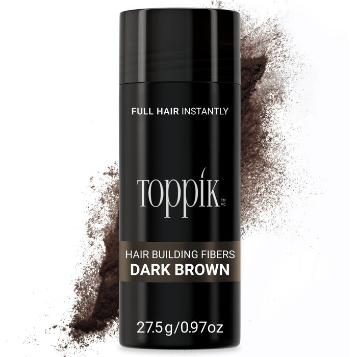 Toppik Hair Building Fibers, DARK BROWN, 27.5g Fuller Looking hair