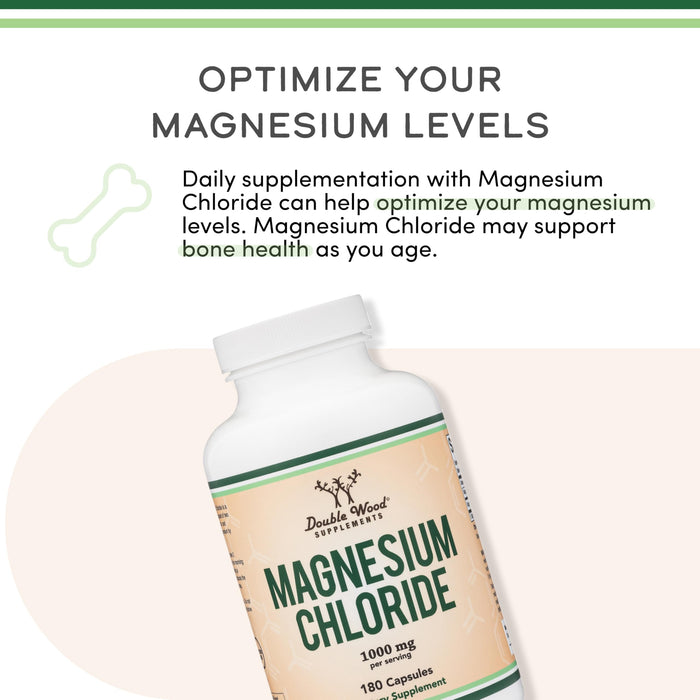 Double Wood Supplements Magnesium Chloride - 180 Capsules