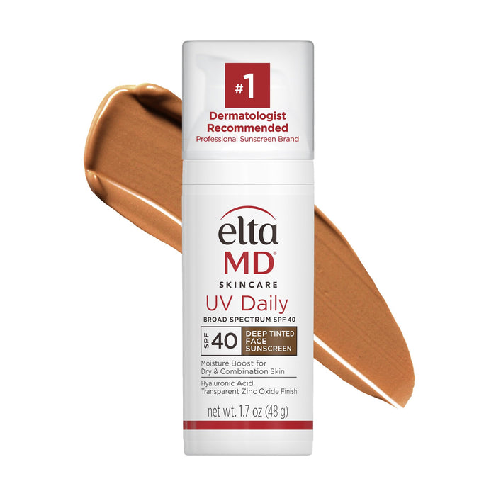 EltaMD UV Daily DEEP TINTED SPF 40 Face Sunscreen Moisturizer with Zinc Oxide 1.7 oz Pump