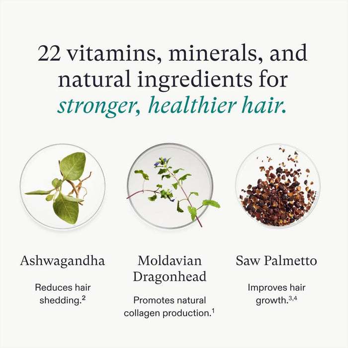 Nutrafol Women's Vegan Hair Growth Supplements 100% Vegan Ingredients 1 Month Supply Refill Pouch