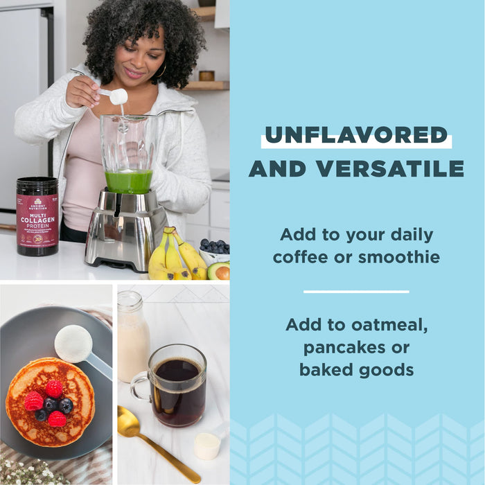 Ancient Nutrition Multi Collagen Protein Vitamin C & Probiotics 8.6 oz