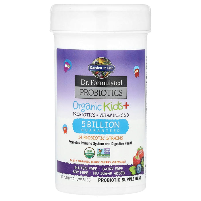 Garden of Life Dr. Formulated Probiotics Organic Kids+  30 Chewables