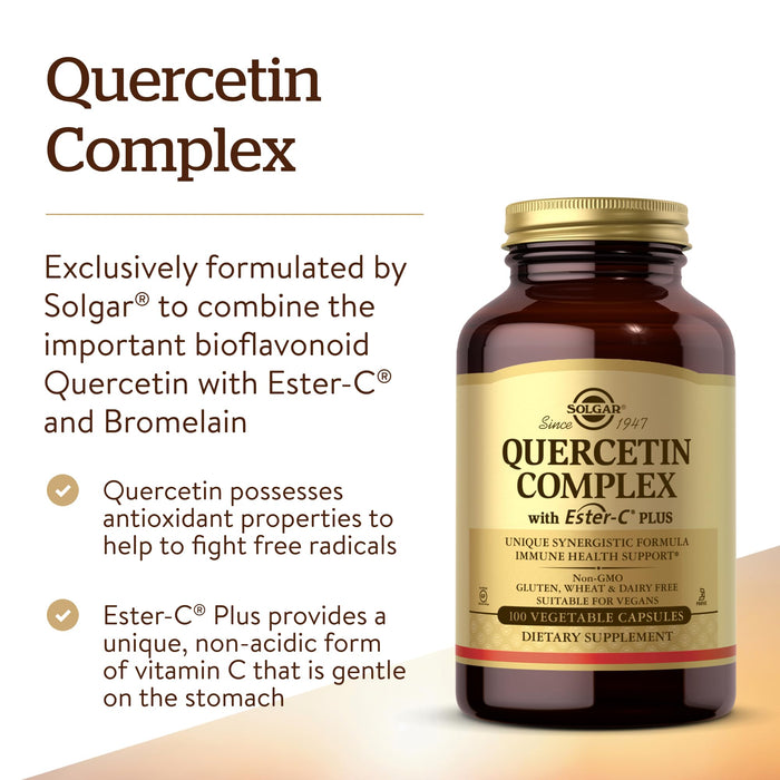 Solgar Quercetin Complex with Ester-C Plus 100 Vegetable Capsules