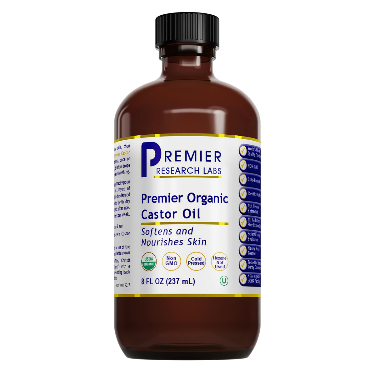 Premier Research Labs Castor Oil Pure Vegan & Non-GMO - 8 fl oz ...
