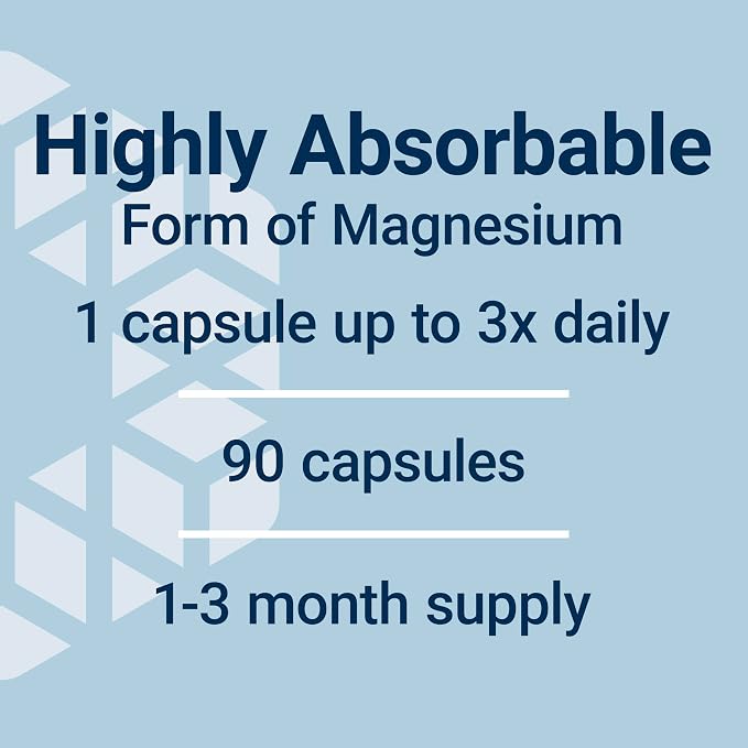 Life Extension Magnesium Glycinate 90 Vegetarian Capsules