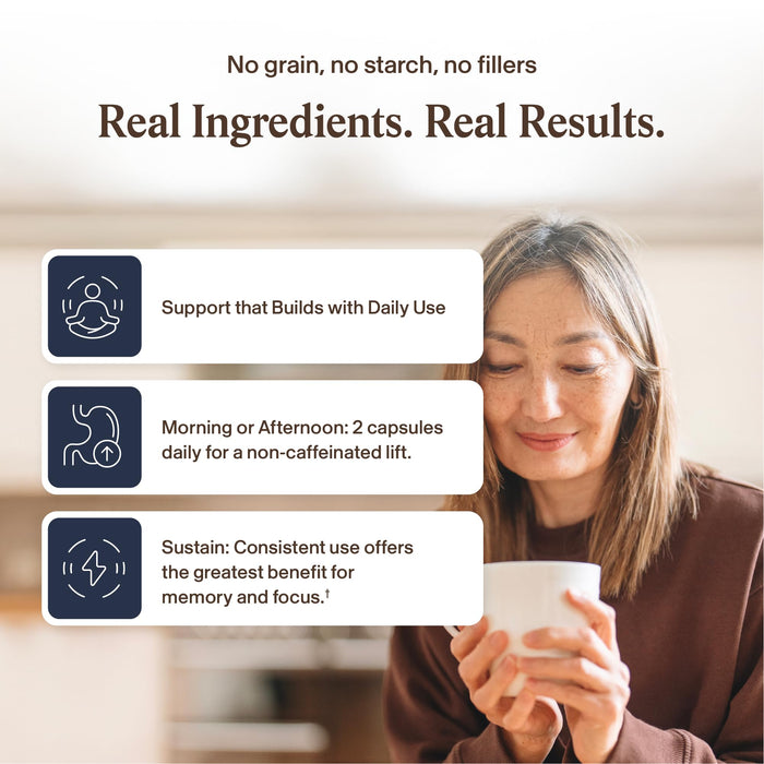 Real Mushrooms Lion’s Mane Focus Capsules - 90 Count