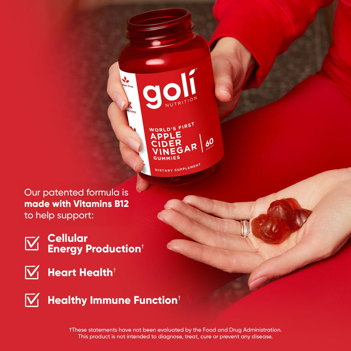 Goli Apple Cider Vinegar Gummies - Vitamin B12 - 60 Count