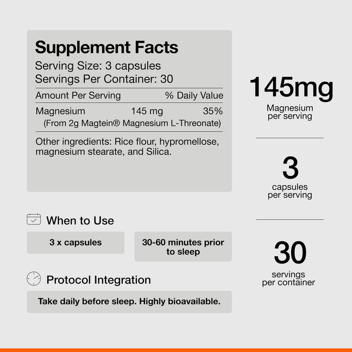 Momentous Magtein Magnesium L-Threonate 145mg 90 count