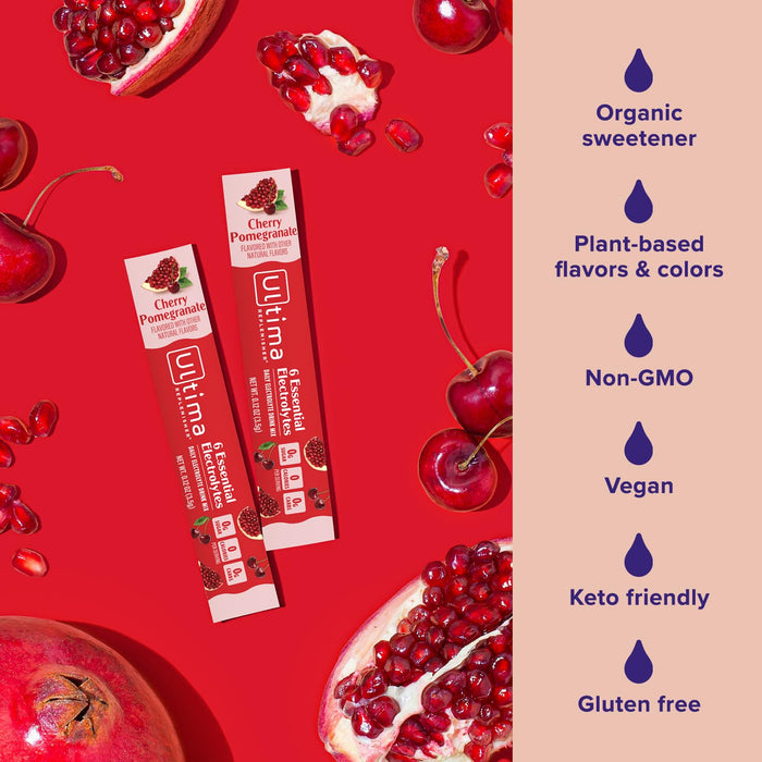 Ultima Replenisher Daily Electrolyte Powder – Cherry Pomegranate, 20 Stickpacks