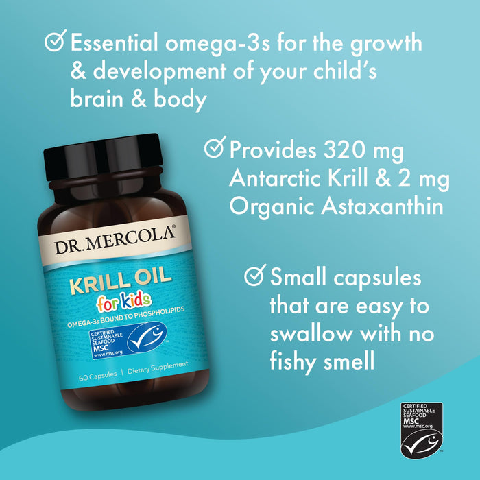 Dr. Mercola Krill Oil for Kids - 320 mg - 60 Capsules