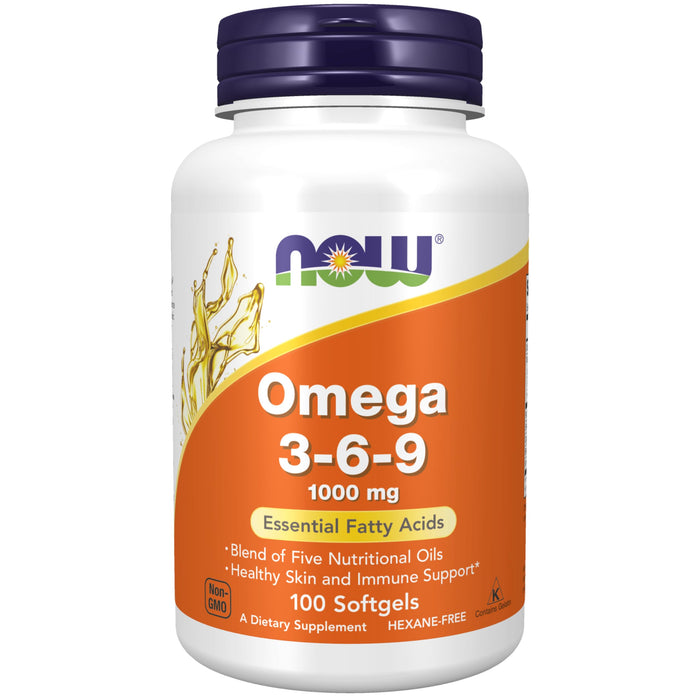 NOW Foods Supplements, Omega 3-6-9 1000 mg 100 Softgels