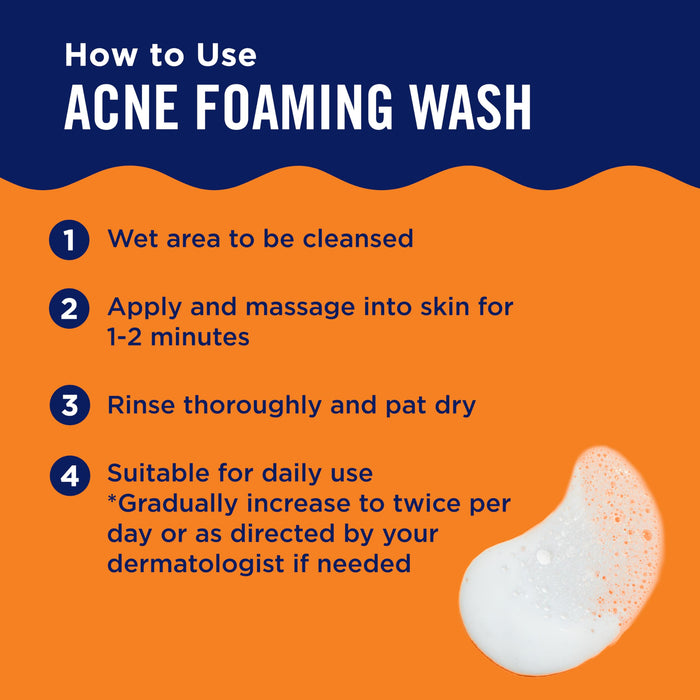 PanOxyl Acne Foaming Wash | 10% Benzoyl Peroxide - Face & Body 3 oz