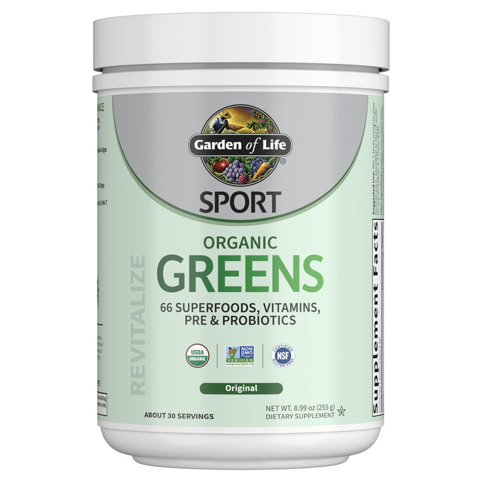 Garden of Life Sport Greens and Superfoods Powder Unflavored 30 Servings