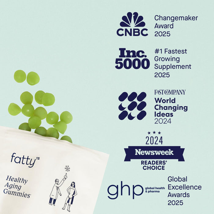 Fatty15 C15:0 Healthy Aging Gummies for Adults - 60 Vegan Gummies