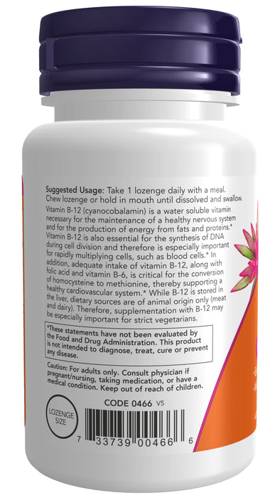 Now Foods Vitamin B-12, 1000 mcg, 100 Lozenges