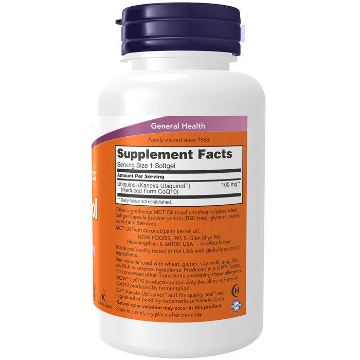 NOW Foods Ubiquinol 100 mg 120 Softgels