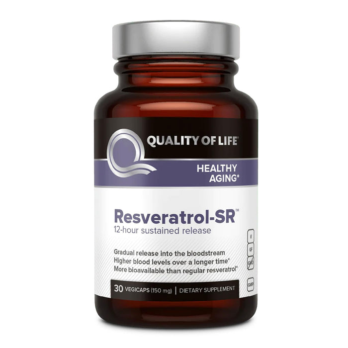 Quality of Life Resveratrol SR - 30 Vegicaps