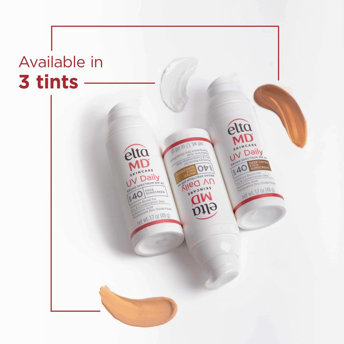 EltaMD UV Daily DEEP TINTED SPF 40 Face Sunscreen Moisturizer with Zinc Oxide 1.7 oz Pump