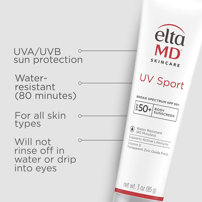 EltaMD UV Sport Body Sunscreen SPF 50 3 oz Tube