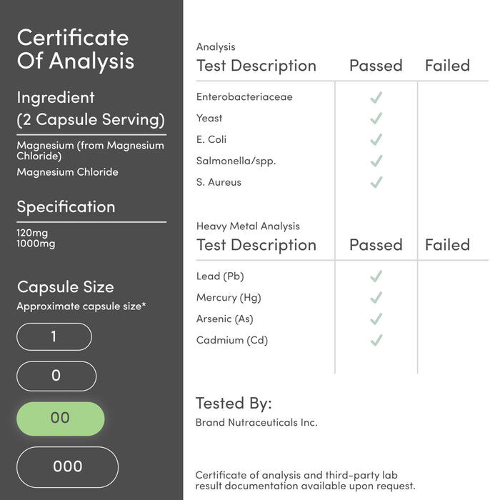 Double Wood Supplements Magnesium Chloride - 180 Capsules