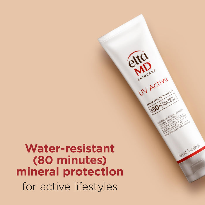 EltaMD UV Active 100% Mineral Sunscreen with Zinc Oxide, SPF 50+, 3 oz