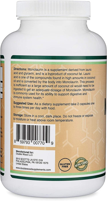 Monolaurin 210 Capsules by Double Wood