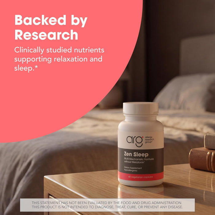 Allergy Research Group - Zen Sleep - with P5P and 5-HTP - 60 Vegetarian Capsules