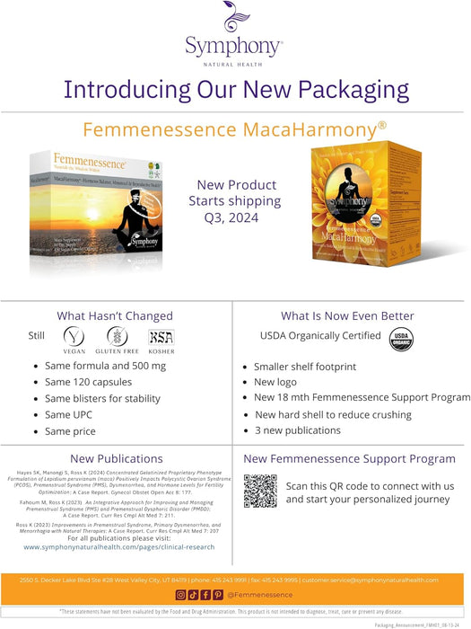 Femmenessence MacaHarmony  2-Pack 240 Vegan Capsules 120-day supply