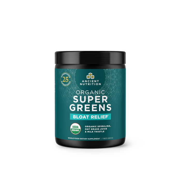 Ancient Nutrition Organic Super Greens Bloat Relief  25 Servings