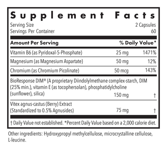 Allergy Research Group - DIM Vitex - PMS Nutrition Support-120 Vegetarian Capsules