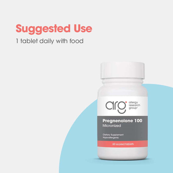Allergy Research Group - Pregnenolone 100 mg - 60 Scored Tablets