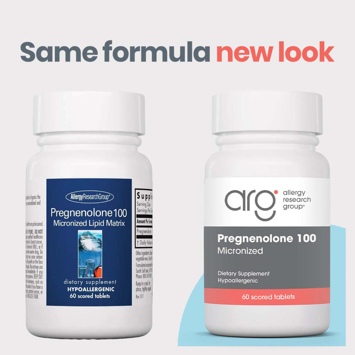 Allergy Research Group - Pregnenolone 100 mg - 60 Scored Tablets