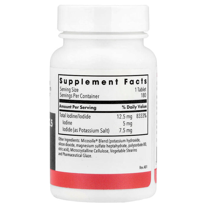 Optimox Iodoral 12.5 mg High Potency Iodine Nutritional Supplement 180 Tablets