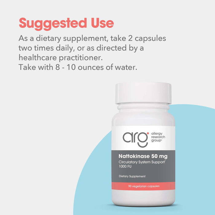 Allergy Research Group Nattokinase NSK-SD 50mg - 90 Vegetarian Capsules