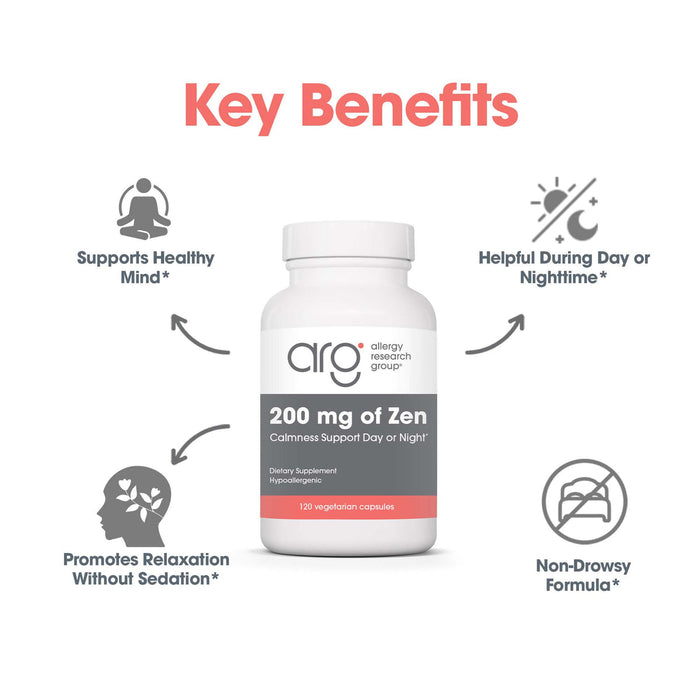 Allergy Research Group - 200 mg of Zen - 60 Vegetarian Capsules