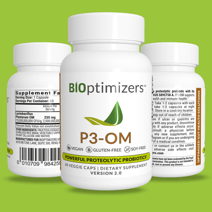 BiOptimizers P3-OM Proteolytic Prebiotics & Probiotics 60 Veg Caps