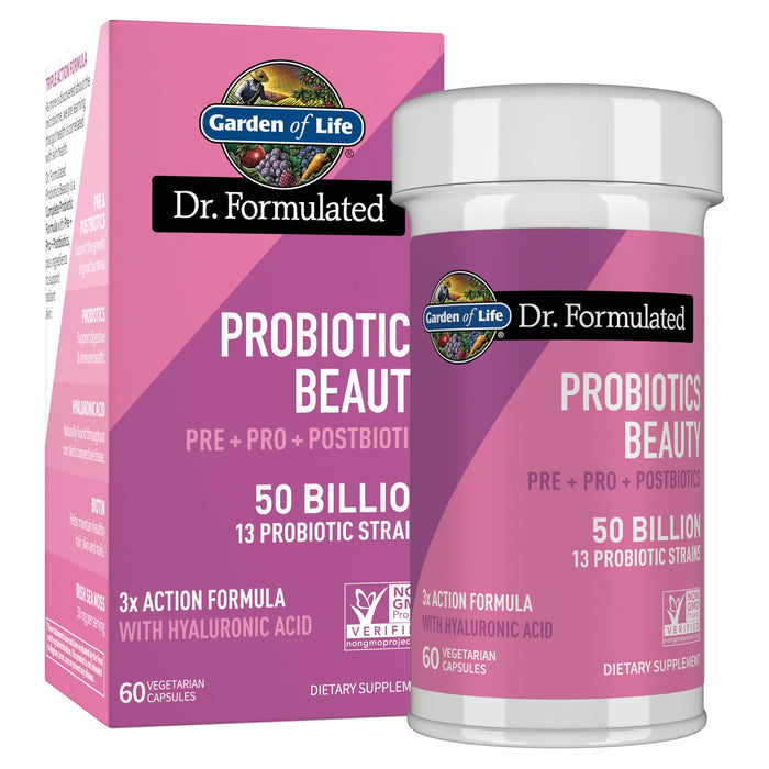 Garden of Life Dr. Formulated Beauty Probiotics with Biotin –  60 Vegetarian Capsules