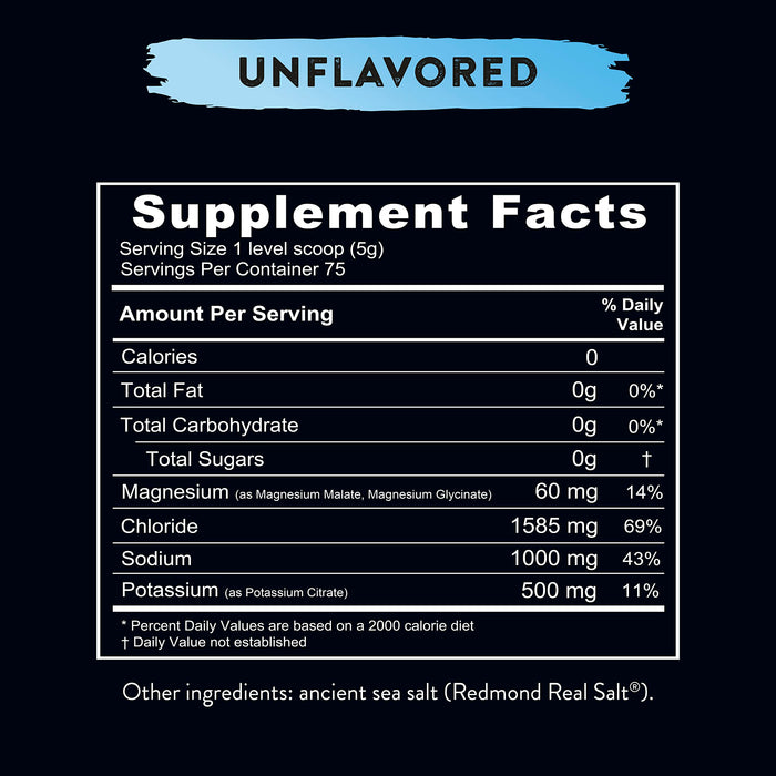 REDMOND Re-Lyte Hydration Electrolyte Powder Mix (Unflavored)