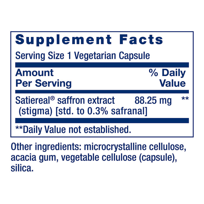 Life Extension Optimized Saffron 60 vegetarian capsules