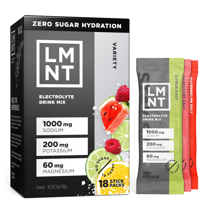 LMNT Zero Sugar Electrolytes Variety Pack 18 Count