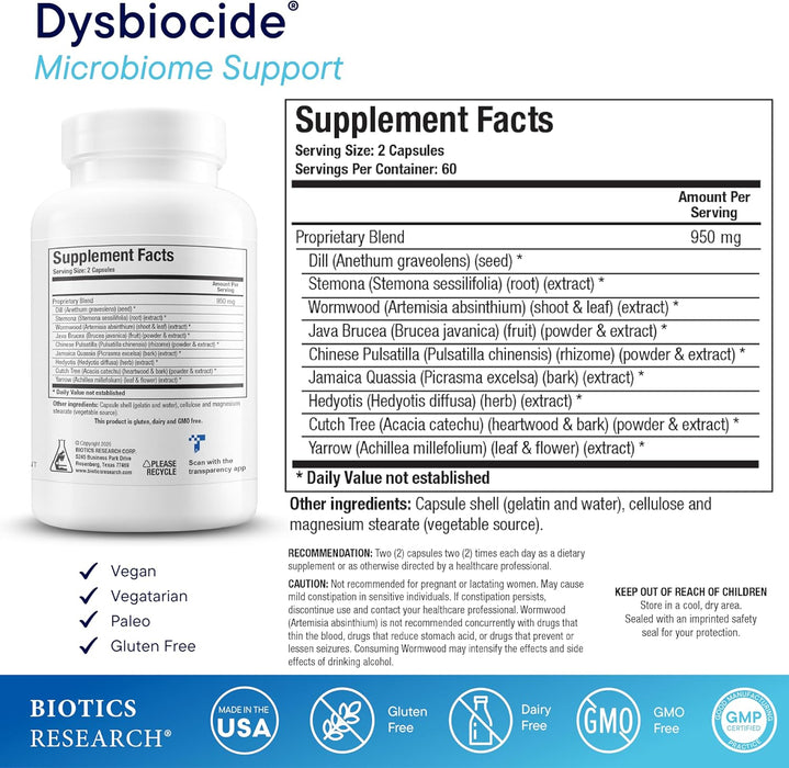 BIOTICS Research Dysbiocide 120 Capsules