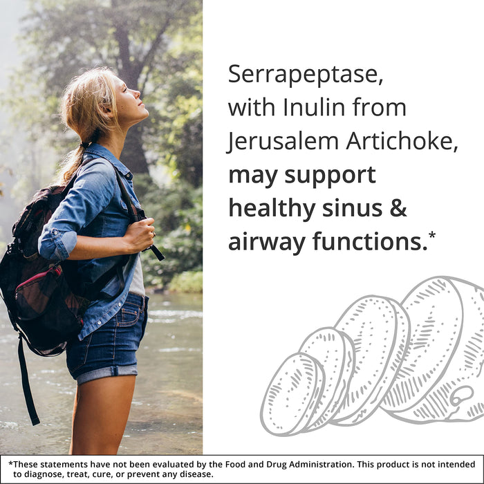 NutraMedix Serrapeptase with Inulin, 120 Capsules