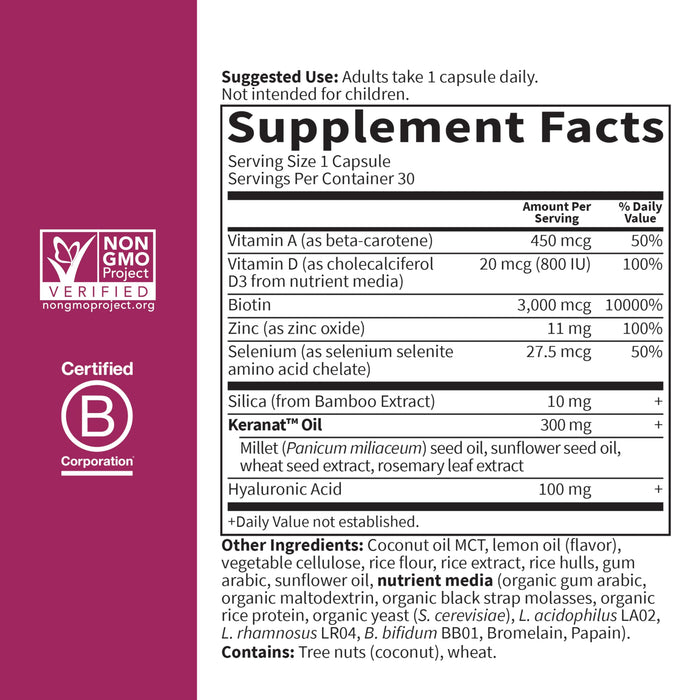 Garden of Life Hair Growth 30 Plant-Based Capsules