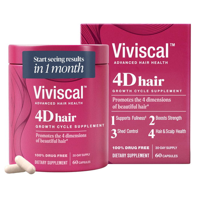 Viviscal 4D Hair Growth Cycle Supplements for Women  30 Day Supply, 60 Count