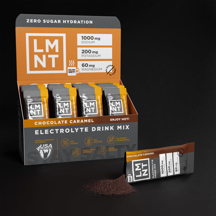 LMNT Zero Sugar Chocolate Caramel Salt Drink Mix 30 Count
